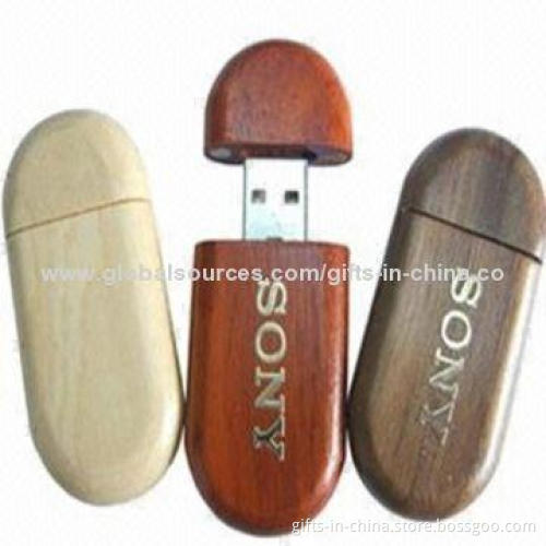 Wooden 2GB USB Flash Drive, Customized Imprinted Logos and Free Samples Supply